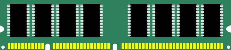 A RAM card, image from OpenClipArts, public domain.