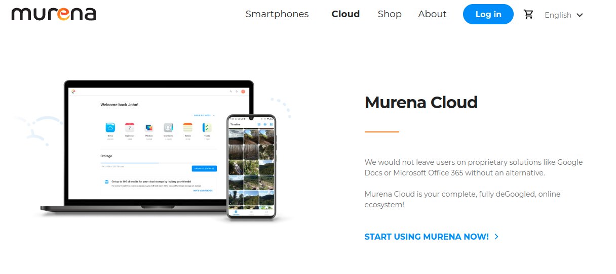 I've tested Murena Cloud