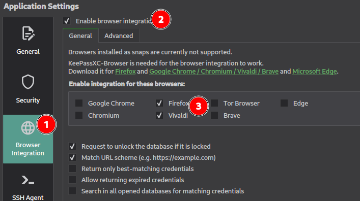 setup the browser integration